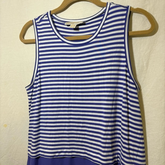 MICHAEL Michael Kors Tops - MICHAEL Michael Kors Purple & White Striped Tank Top EUC Medium M Ladies Casual